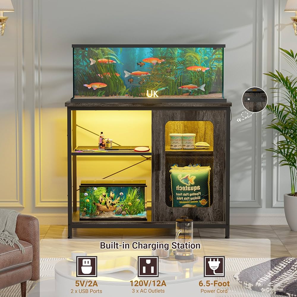 鮎29 Amazon.com: Unikito 20-29 Gallon Fish Tank Stand with